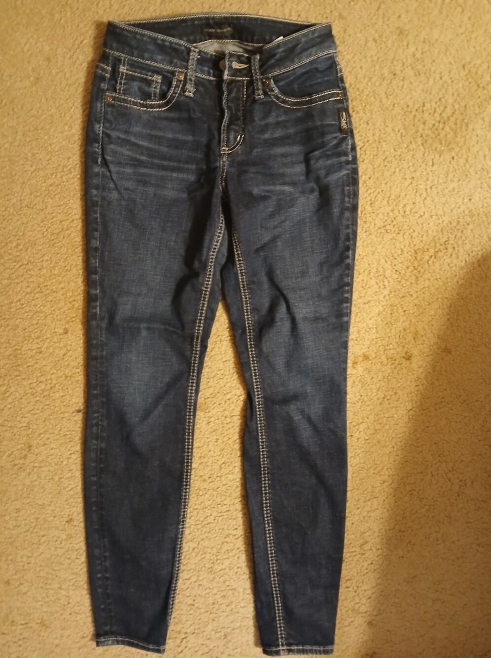 Silver Jeans Dark Indigo Skinny Jeans